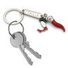 Italian National Flag Metal Pocket Keyring Key Ring Accessory for
