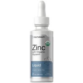 Horbäach Gotas de zinc líquido | 56 g | con glicerina orgánica | Suplemento vegetariano, sin OMG ni gluten
