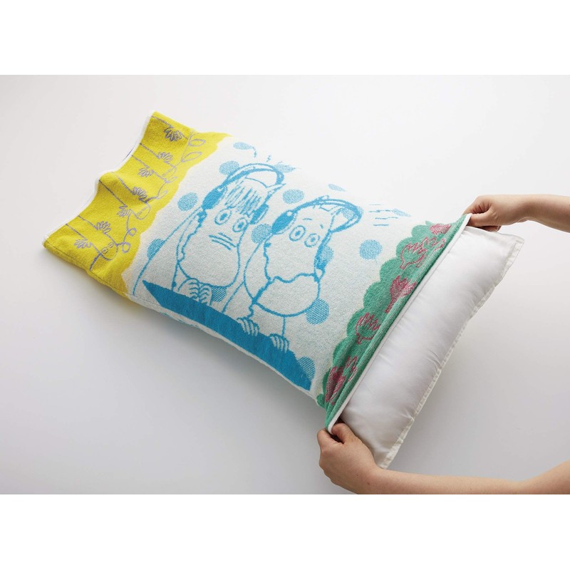 Marushin 1405022600 Moomin Pillowcase for Adults, Radio Time Pile Fabric