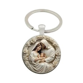 Xizhounianfeng Creative Alloy Keychain Cute Cartoon Keyring with Pendant – Durable and Stylish Accessory, Perfect for Gifts（Believers in the Radiance）