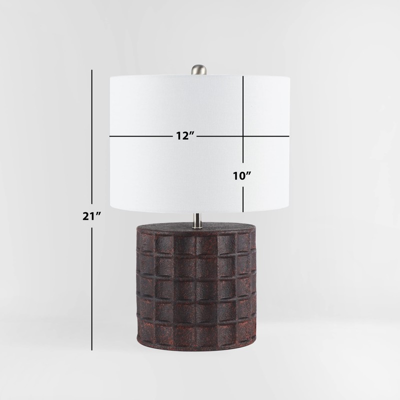 SAFAVIEH Lighting Collection Welsh Modern Rust 21-inch Table Lamp (LED