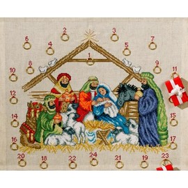 Permin Nativity Advent Calendar Cross Stitch Kit