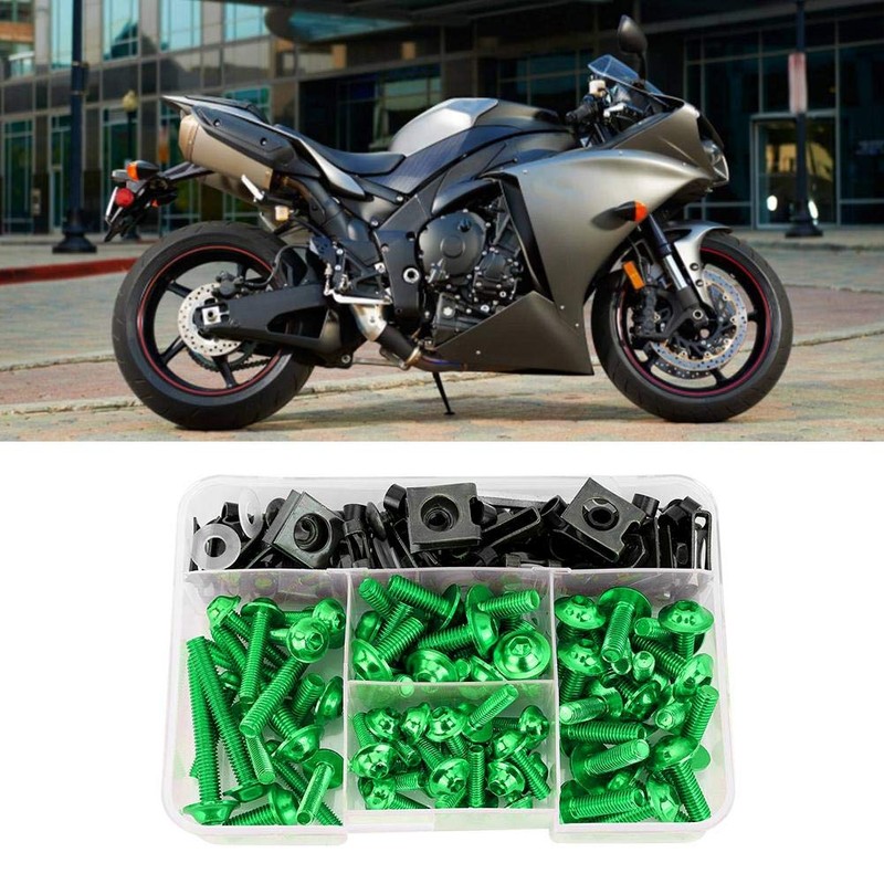 Screws Bolts, 177pcs Motorcycle Screws Fairing Bolt Mounting Clips Kit