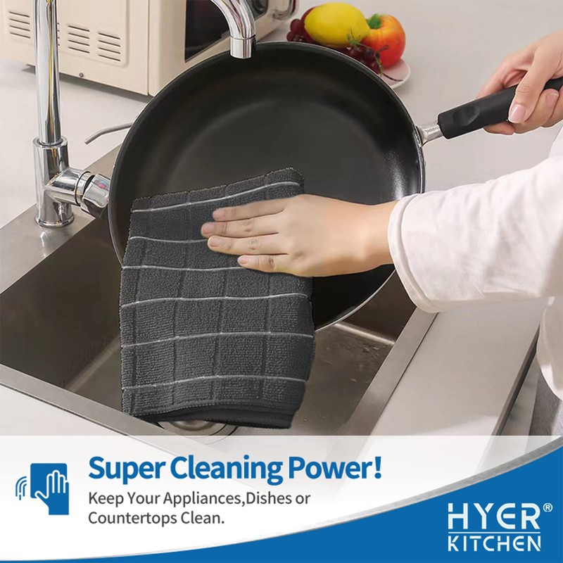 Microfiber Dish Towels - Soft, Super Absorbent and Lint Free