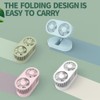 Double Motor Folding Tabletop Fan Rotating Cooling Fan 3 Speed