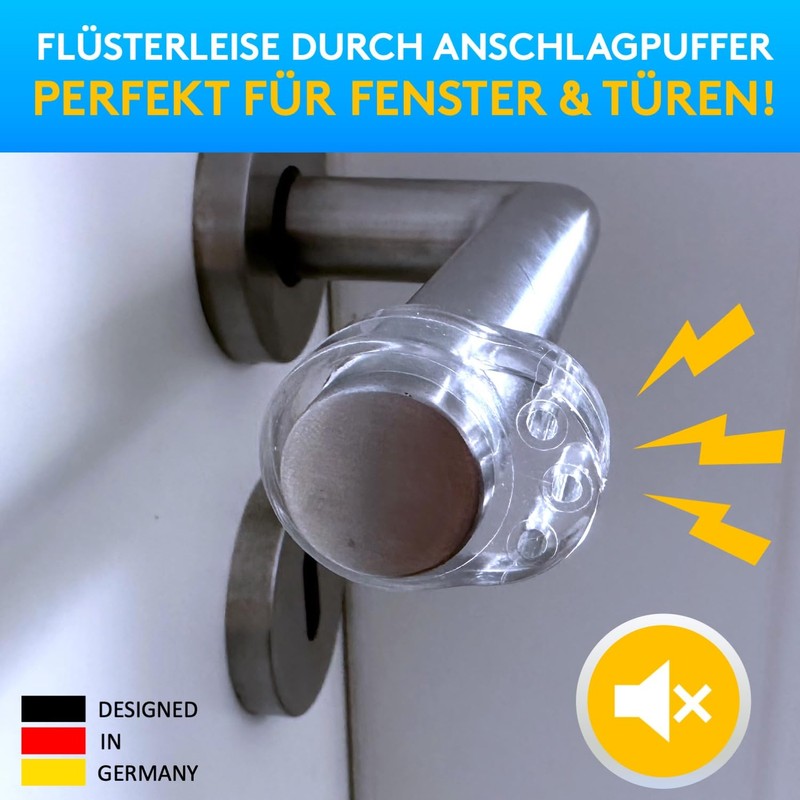 SilverRack® Door Stop Door Handle Buffer, Transparent [Pack of 20]
