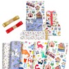 Pack of 5 Wrapping Paper Set, Cute Cartoon Gift Wrapping
