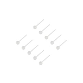 Ruifan 3mm Ball Flexible Bioplast Clear PVC Plastic Blank Ear Nose Pin Bone Stud Nickel Free Earrings Piercing Retainers 20G