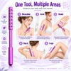 Purple Face Roller with 30 Germanium Nodes, Facial Massage Roller
