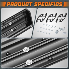 CAAP DRIVEN 6 in. Wide Aluminum Running Boards Compatible with 19-24 Chevy/GMC Silverado Sierra 1500 2500HD 3500HD Crew Cab CAAP-STEPS0012-A