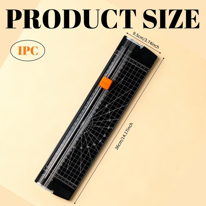 A4 Paper Trimmer 1-Piece - Paper Cutter Slider with Safety