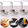 GoldNJade 304 Stainless Steel Single Ladle Holder Vertical Spoon Rest
