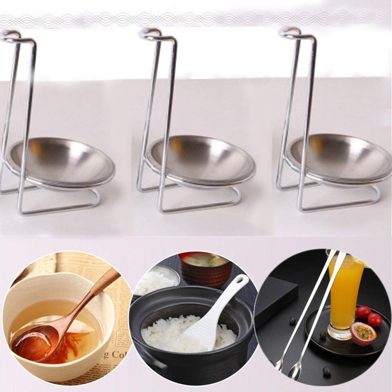 GoldNJade 304 Stainless Steel Single Ladle Holder Vertical Spoon Rest
