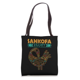 Black History Afrocentric Sankofa Tribal Design Tote Bag
