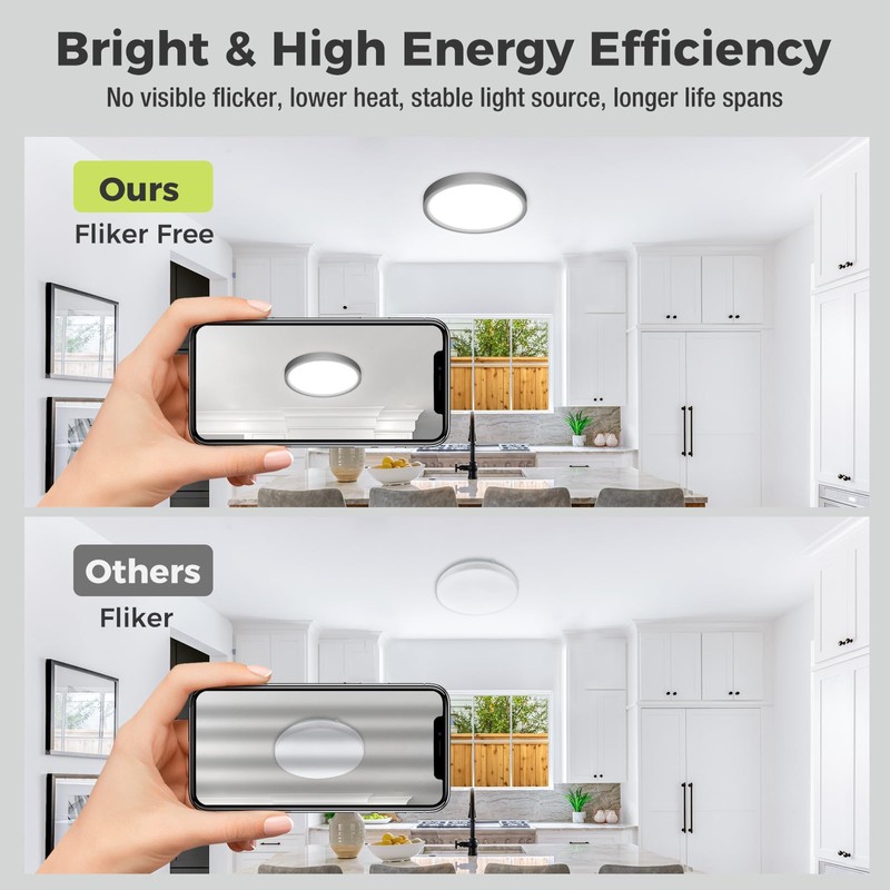 hepside LED Ceiling Light,3000K/4000K/6500K 3 Color Temperature, Waterproof IP54 LED