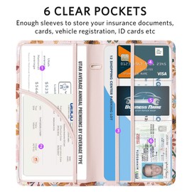 CoBak Car Registration and Insurance Holder - Vehicle Glove Box Car Organizer,Auto Truck Comparment Accessories Case with Magnetic Closure for Driver License,Cards