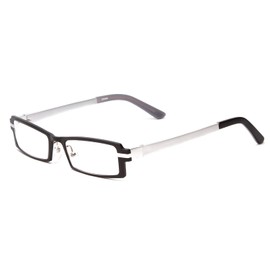 Calabria 822 Metal Reading Glasses +3.50 Black Silver Men Women Designer Eyeglasses Trendy Aluminum Readers Durable w/Case