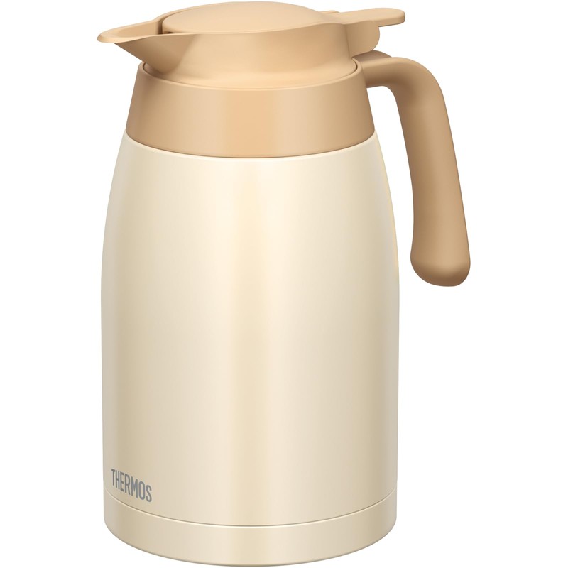Thermos Stainless Steel Pot 1.5L Cream White, Thermal Insulation Flask