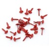 250 x Red Pastel Round 9mm x 5mm Brads (Bradlets).