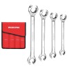 WORKPRO 4-Piece Flare Nut Wrench Set SAE Brake Line Wrenches