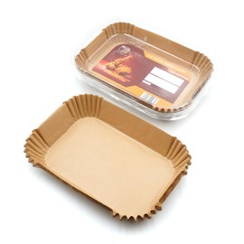 120pcs Big Pack Air Fryer Liners Brown Parchment Paper Liners for Ninja Dual and Other Dual Zone Air Fryer, Disposable, Airfryer Accessories Compatible with Ninja AF300UK AF400UK