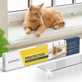 PROTECTO Window Sill Protector from Dogs & Cats, 29.5 x 2.25 Clear Window Guards from Cats Scratching Chewing & Clawing | Keep Your Sills Smooth & Paws Safe | Ultra Strong Window Sill Cover Protection