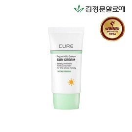 Kim Jeong Moon Aloe 김정문알로에 큐어 마일드 그린 선크림(무기자차) 40ml Kim Jeong-moon Aloe Cure Mild Green Sun Cream (Physical Sunscreen) 40ml