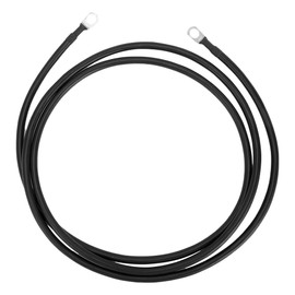 VekAuto 1 Pc Battery Inverter Cable 6 AWG Gauge 7FT 3/8" Lug Battery Cable Universal for Car Vehicle Boat RV Solar Tinned Copper Black