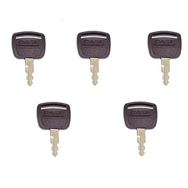 Excavator Keys S450 Black（5 PCS） Suitable for Komatsu CX75/CX080/CX130/CX210/CX260/CX330/CX480 Cab Door & Ignition Start Keys, Heavy Equipment Replacement Key Set