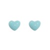 Cute Mint Green Enamel Heart Tiny Small Stud Earrings for