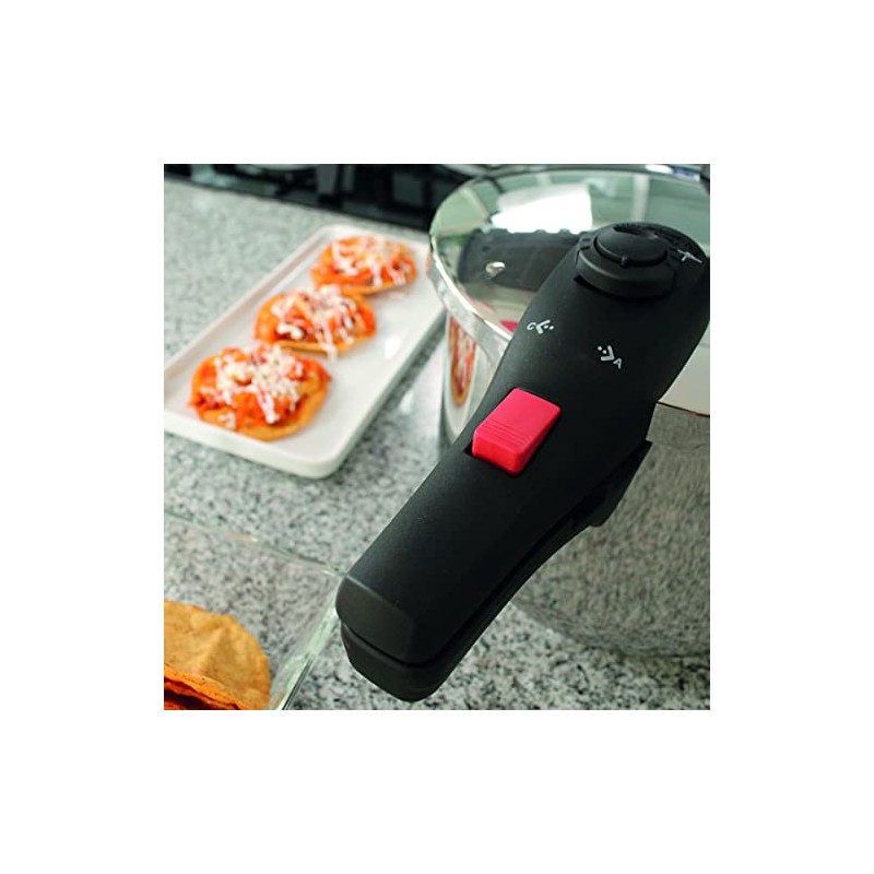 BOGNER- Olla de presión de acero inoxidable, capacidad de 8