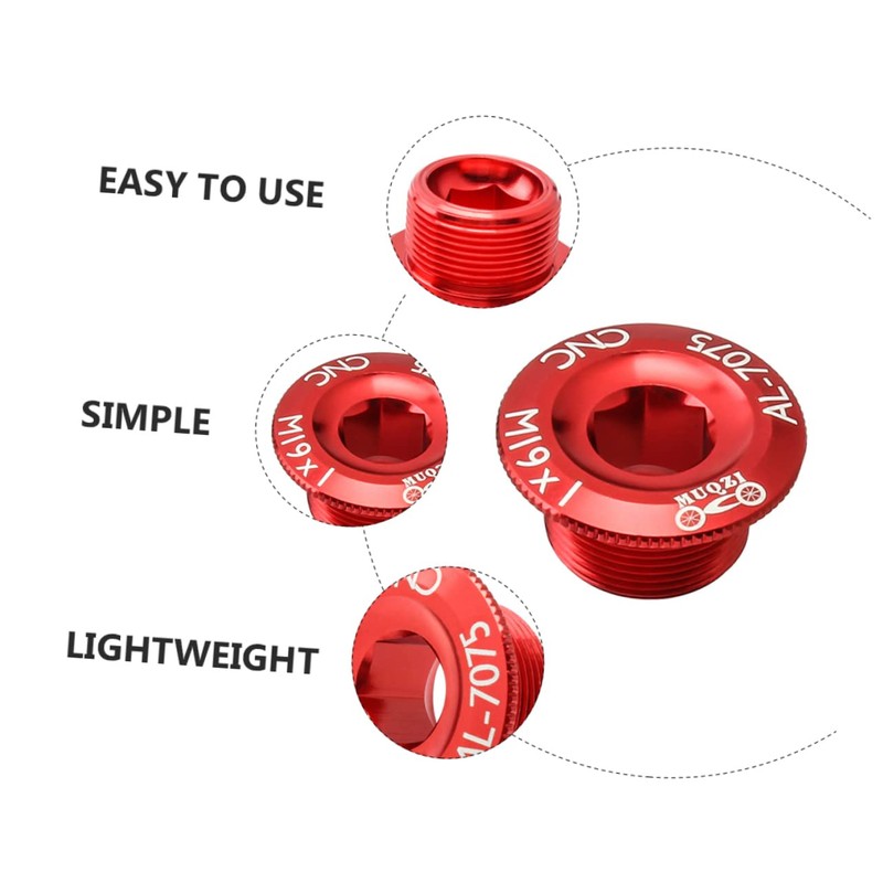 Mipcase 2pcs Practical Bike Crank Bolt Mountain Bike Parts Accessories