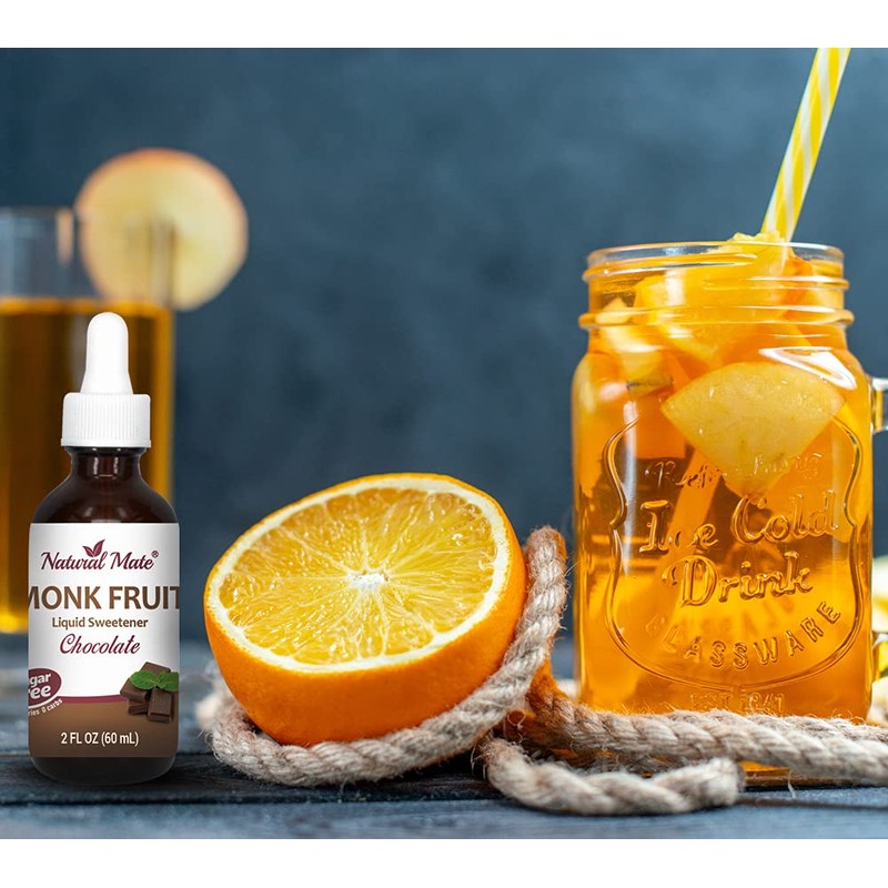 Flavored Liquid Monk Fruit Sweetener Optimized with Erythritol 2oz -