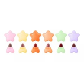Miss Fairy 5 Estuches Mini Labiales En Forma D Estrella Kawaii 30piezas