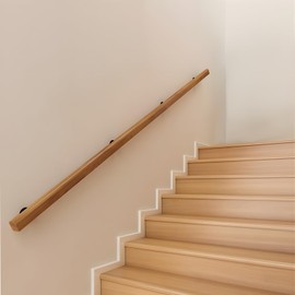 Cloud Fragrant 2FT Wooden Stair Handrail,Staircase Indoor Outdoor Handrail,Wall Mounted Barrier Free Stair Handrail for Corridor,Attic,Deck,Kindergarten Guardrail -2ft