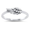 CloseoutWarehouse 925 Sterling Silver Classic Wing Design Ring Size 6