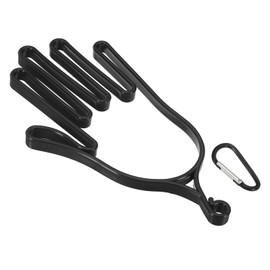 PATIKIL Golf Gloves Stretcher, Plastic Keeper Support Rack Holder Dryer Hanger Frame with Hanging Hooks for Sports Gloves Maintenance, Black