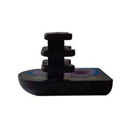 Sling Rail End Caps, Furniture Sliders, Fits Agio Brand Patio Furniture and Other Outdoor Furniture Brands, Half Oval, Pack of 16, Black