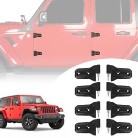 ZQULOYO Door Hinge Kit for Jeep Wrangler JL JT 2018-2024,Compatible with Jeep Wrangler JL Unlimited 4-Door & Gladiator JT 2018 2019 2020 2021 2022 2024 (8 Pack 4-Door)
