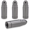 MEAJOO 4PCS Bullet Tire Valve Stem Caps, Anodized Aluminum with