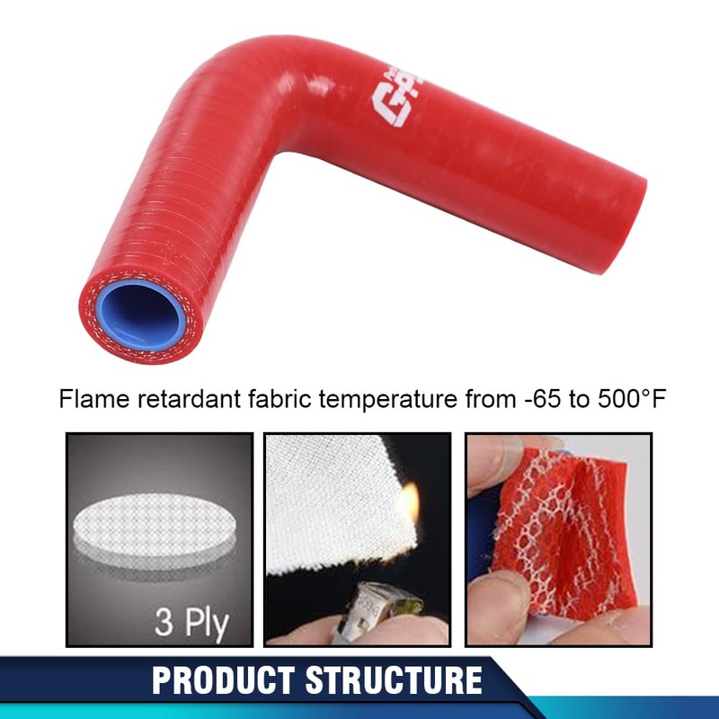 PIT66 Lower Upper Red Radiator Silicone Hose Compatible with 1964