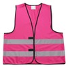4business Pack of 4 Signal Vest Magenta for Adults Sizes