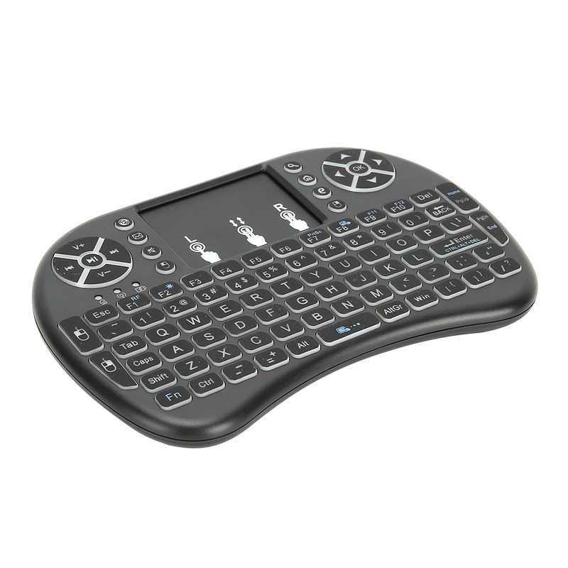Mini Wireless Keyboard Remote 2.4G USB QWERTY DPI Adjustable for