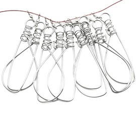 ZONAHAH Fish Stringer Kit Fishing Stringer Live Fish Lock Fishing Stringer Clip Heavy Duty Fish Lock Cable Ropes with 10 Stainless Steel Lock Snaps Fishing Gear Kit Accessory