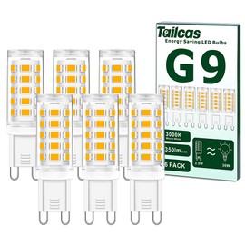 Tailcas G9 LED Lampe, 3.5W Warmwei? Birne (ersatz 28W 30W 40W G9 Halogenlampe), 350 Lumen Glhbirne G9 LED Leuchtmittel, Warmweiss 3000K, AC 220-240V, Kein Flackern Nicht Dimmbar, 6er Pack Mini Glhlampe