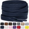 Miscly Flat Waxed Cotton Shoe Laces for Boots, Sneakers, and