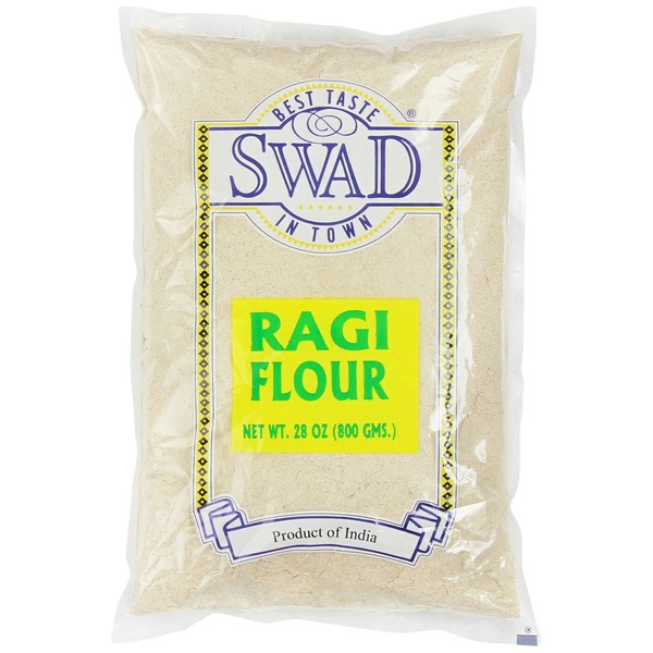 Finger Millet Flour (Ragi Flour) 28oz. by Swad, White