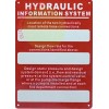 BuildingSigns.com HYDRAULIC INFORMATION SYSTEM SIGN (7x10,Red,Alum