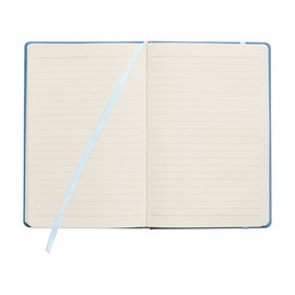 eBuyGB A5 Coloured Hardback Lined Paper Notebook, Light Blue
