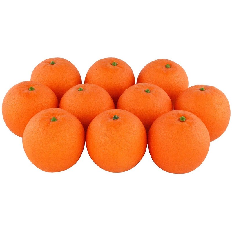 10Pcs Artificial Lifelike Simulation Orange Set Fake Fruit for Home